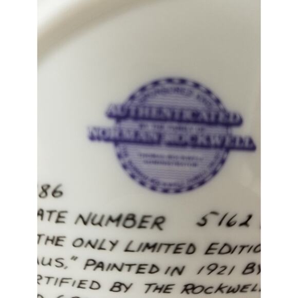 Norman Rockwell Deer Story Clause Collection Christmas Knowles Plate 1986 - Picture 10 of 10